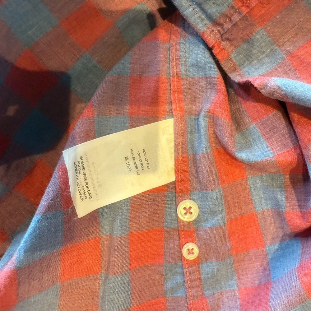 J. Crew Red and Blue Plaid Casual Button Down Shirt - Picture 6 of 6
